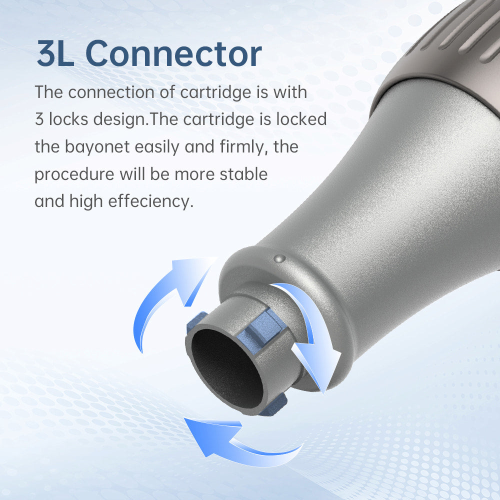 Dr. Pen M8S med 3L-koppling och förbättrat låssystem som gör nålpatronerna stabila och säkra för exakt microneedling.