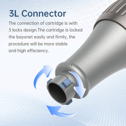Dr. Pen M8S med 3L-koppling och förbättrat låssystem som gör nålpatronerna stabila och säkra för exakt microneedling.